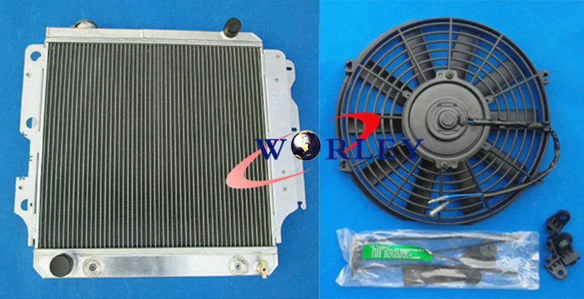 4 Row Aluminum Radiator & Fan Shroud for Jeep Wrangler YJ TJ LJ (1987-2006)