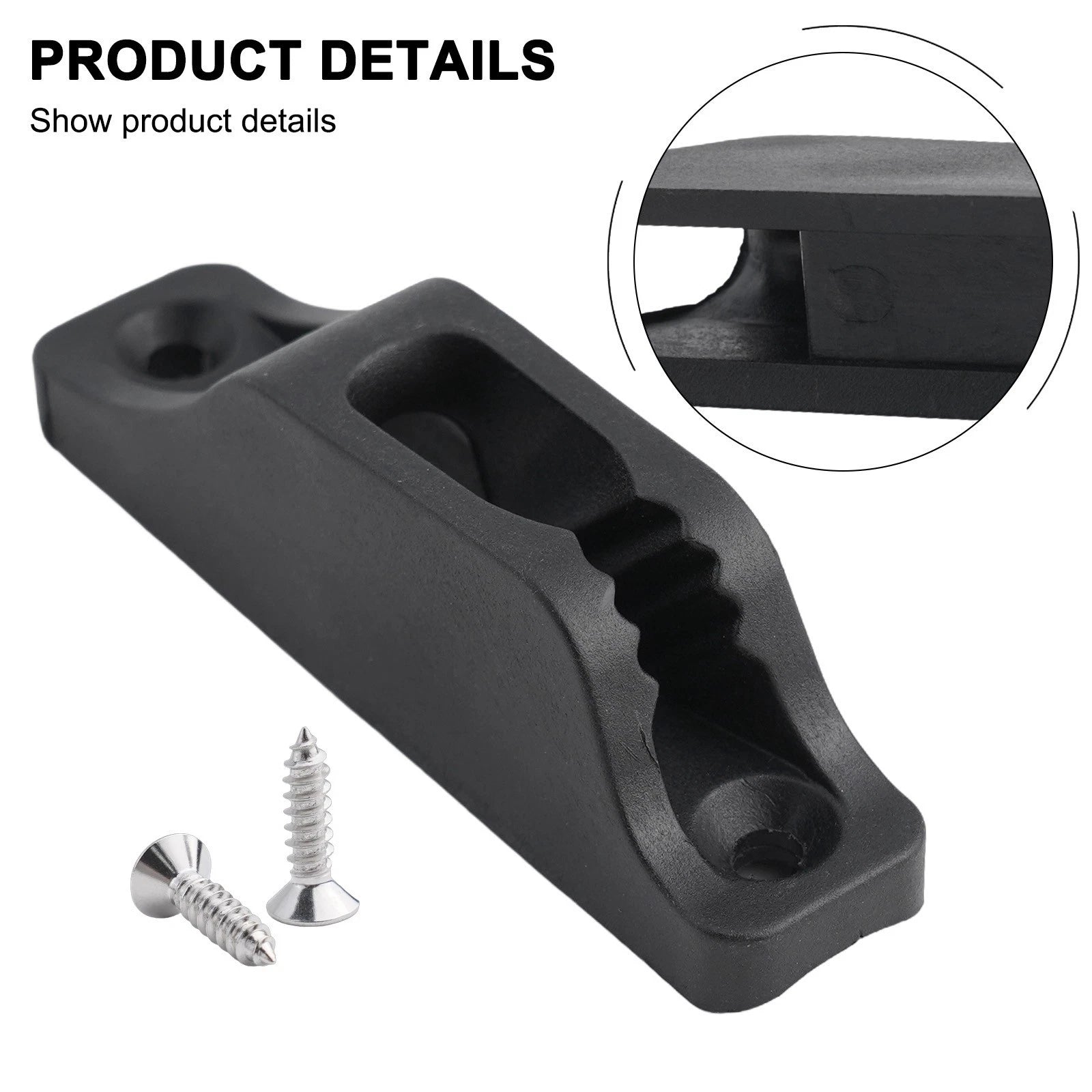 Rope Tensioner Cleat for Marine Yacht (Black Nylon)