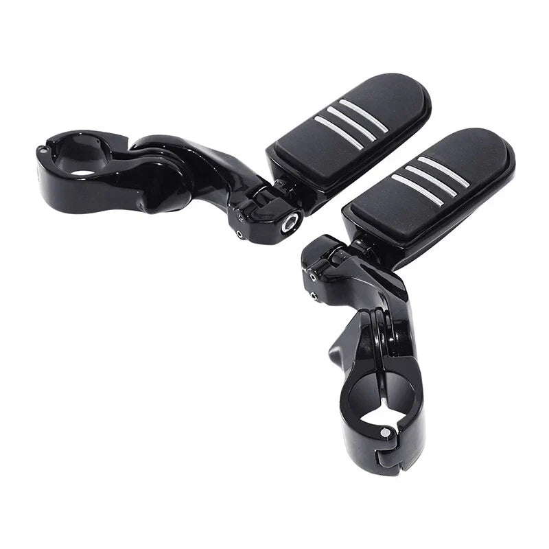 Black Highway Engine Guard Crash Bar Foot Pegs for Harley Road Glide (09-24)