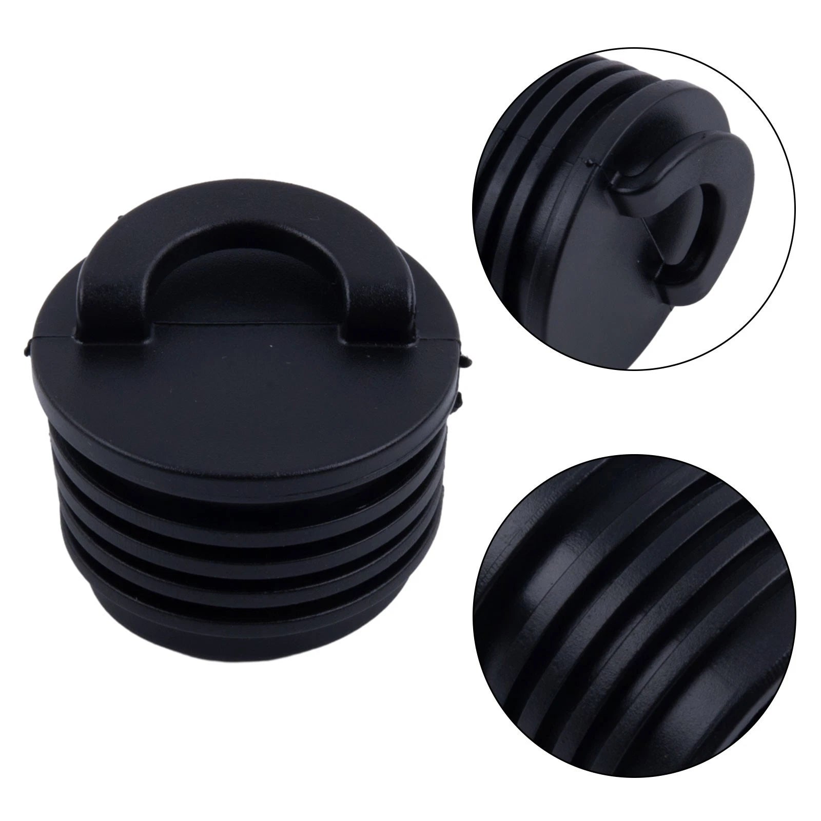 Set of 4 Scupper Bung Drain Hole Stoppers for Kayak Canoe Boat Black Nylon