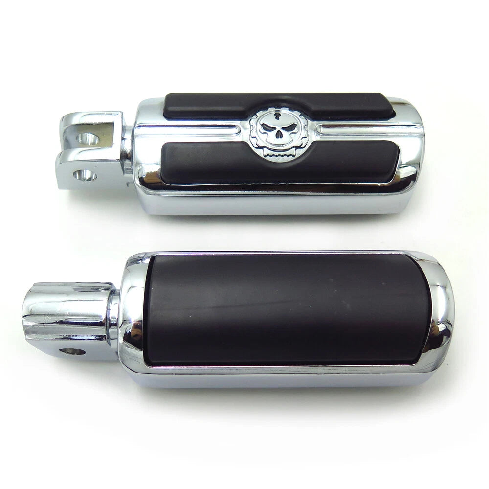 Chrome Gear Skull Footpeg for Suzuki Boulevard M90 (2009–2015)
