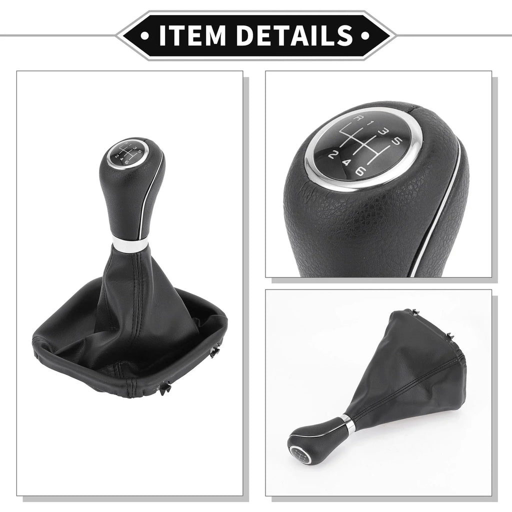 6 Speed Shift Knob & Boot Cover for Mercedes Benz W203 S203 (2004-2007)