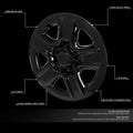 Set of 4 Gloss Black 17" Wheel Hubcaps for Toyota RAV4 (2006–2012)
