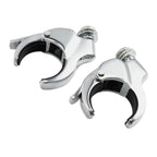 Set of 4 Windshield Clamps for Harley Fat Street Bob FXLR (2018–2025) Chrome