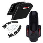 5" Stretched Hard Saddlebags & Rear LED Fender for Harley Street Road Glide (2009–2013)
