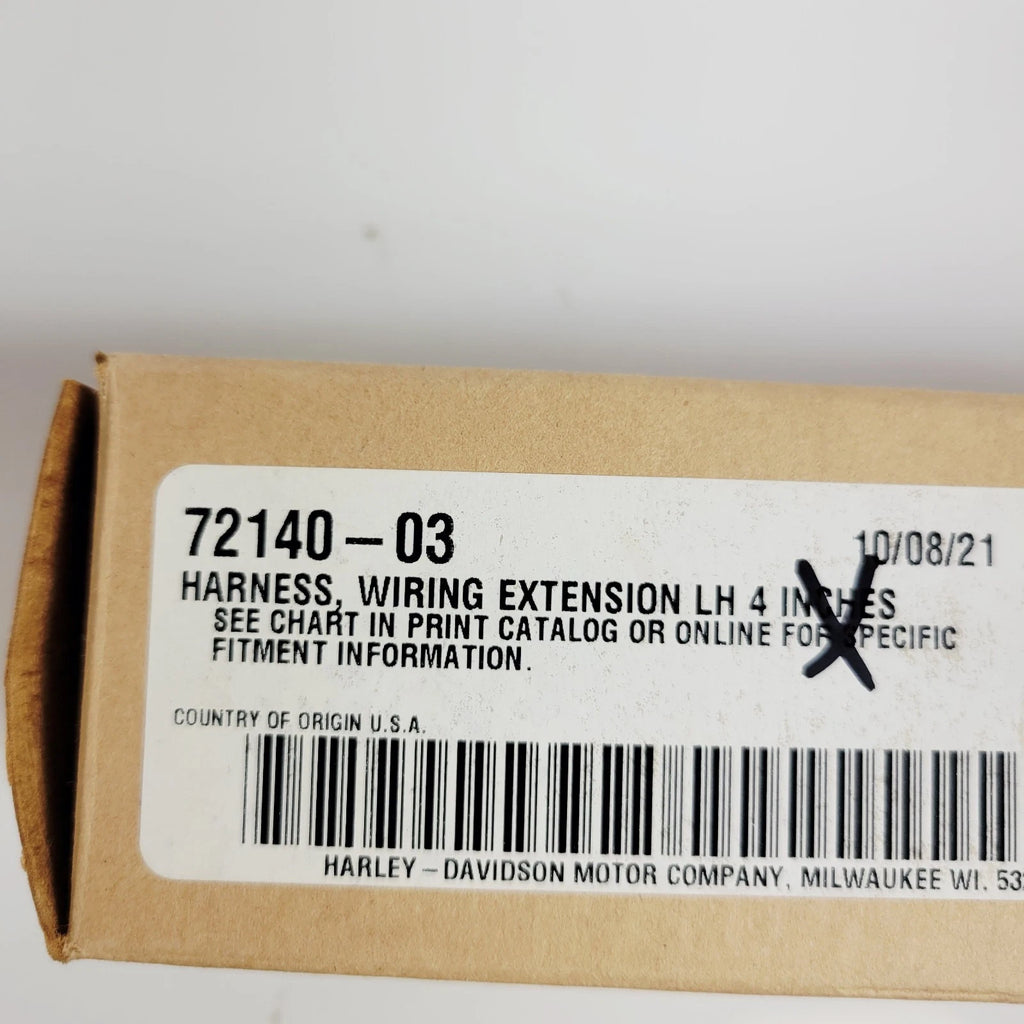 Wiring Harness Extension Left 4" for Harley-Davidson (2003–2003) 72140-03