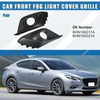 1 Pair Fog Light Grille Cover Trim No.BHN150C11A for Mazda 3 (2014–2015)
