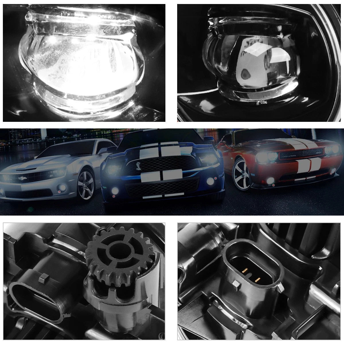 Clear Lens Front Bumper Fog Lights for Suzuki Grand Vitara/SX4 (2006–2014)