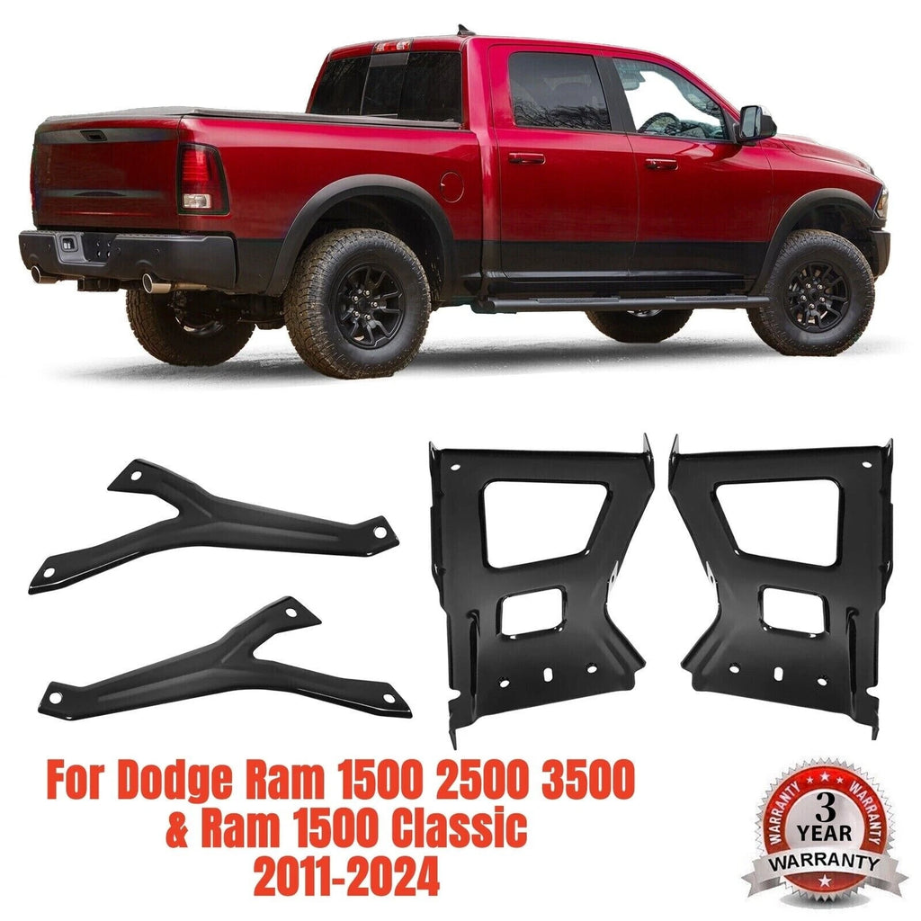 Rear Bumper Mounting Brackets Set for Dodge Ram 1500/2500/3500 (2009–2018)
