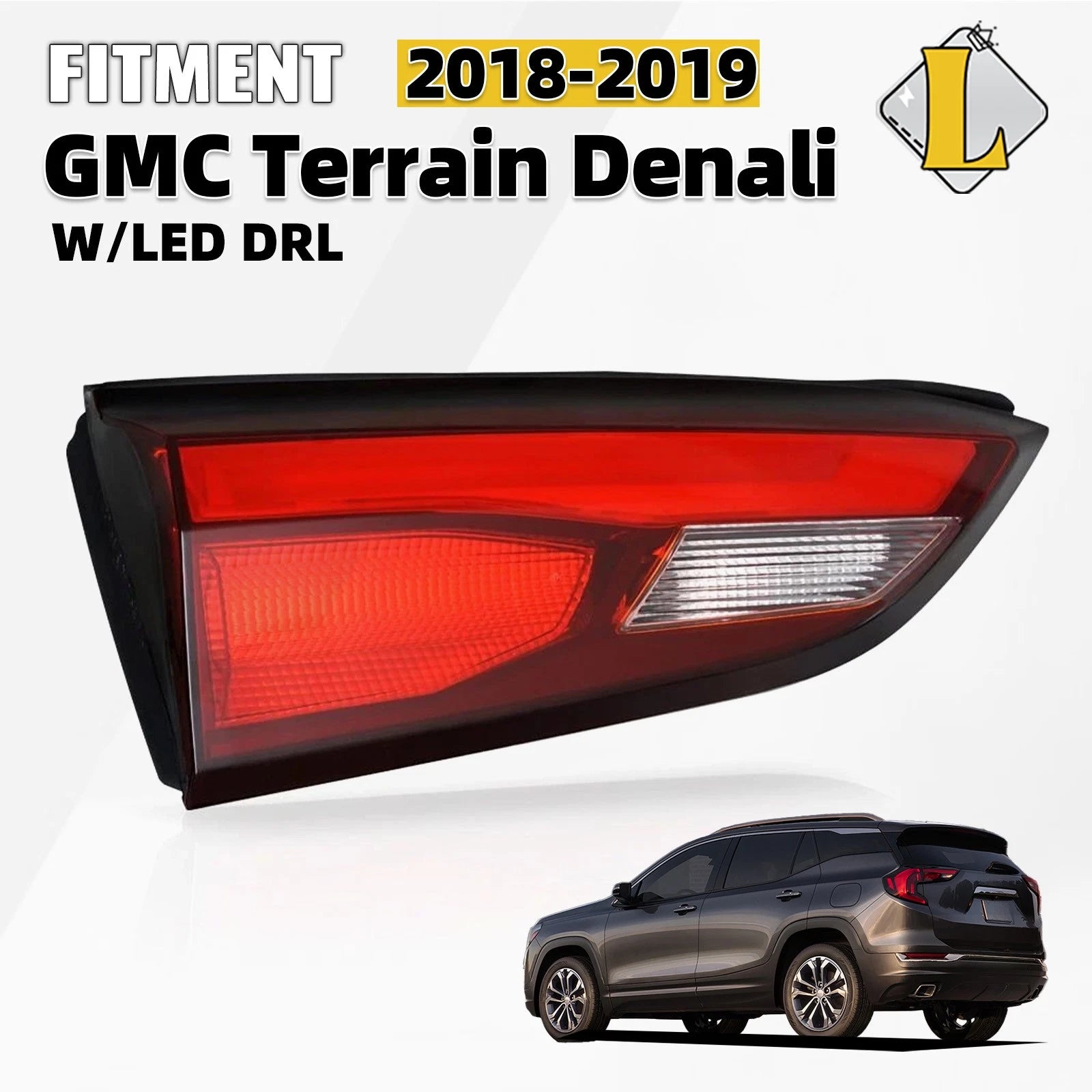 Left Driver Side Inner LED Tail Light for GMC Terrain Denali (2018–2019)