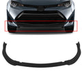 Matte Black Front Bumper Lip Spoiler for Toyota Corolla (2017–2019)