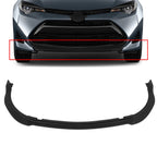 Matte Black Front Bumper Lip Spoiler for Toyota Corolla (2017–2019)