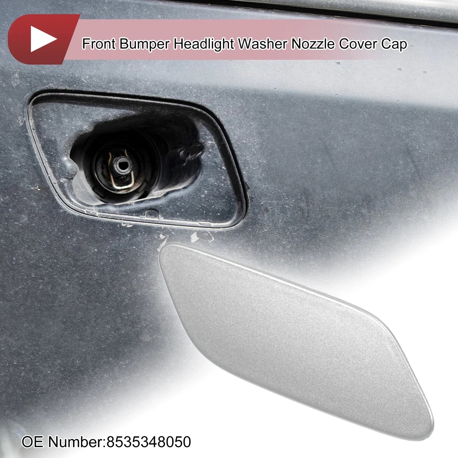 Front Right Washer Nozzle Cover for Lexus RX350 (2019-2022) - Silver Tone