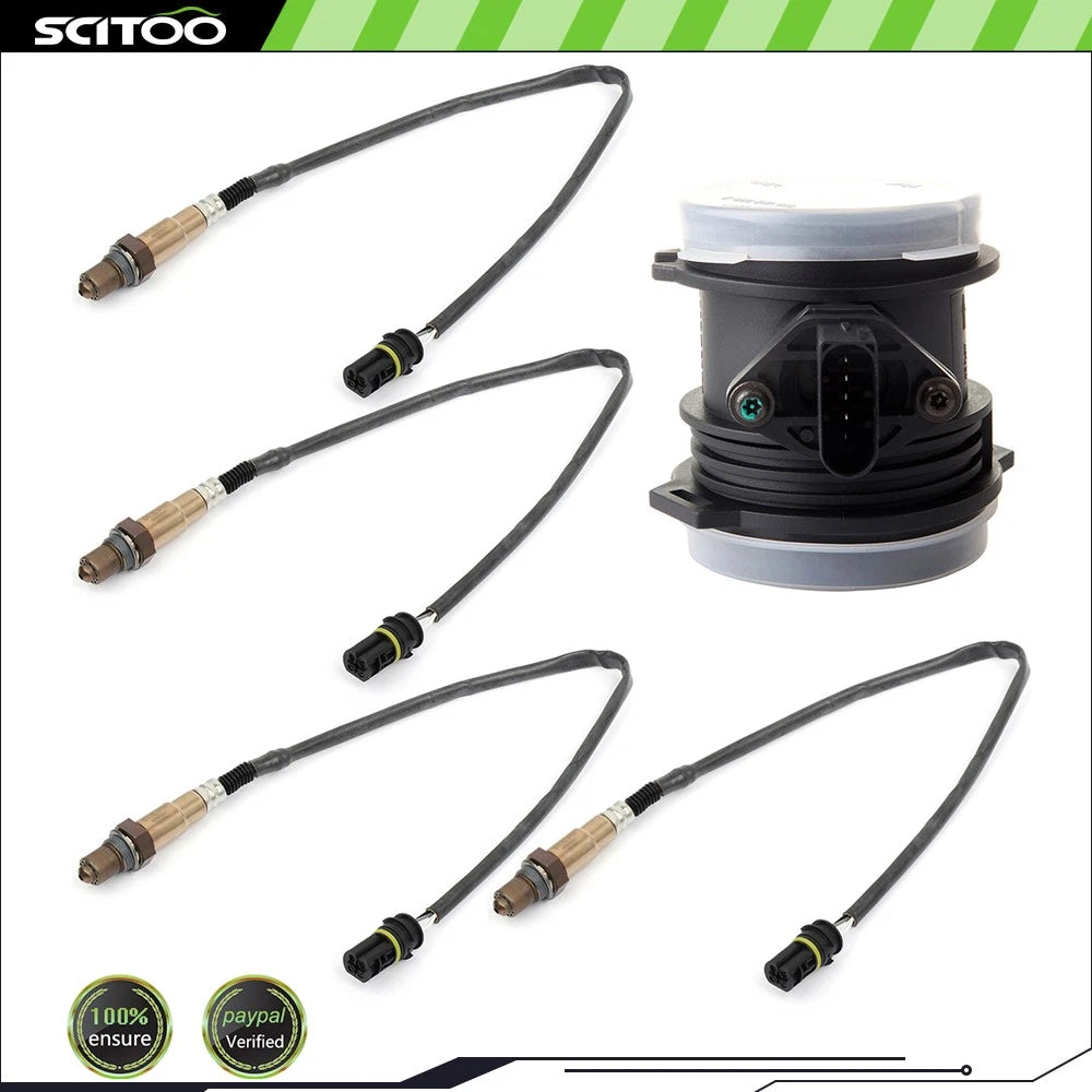 Set of 4 Oxygen O2 Sensors + MAF Sensor for Mercedes-Benz ML320 ML350