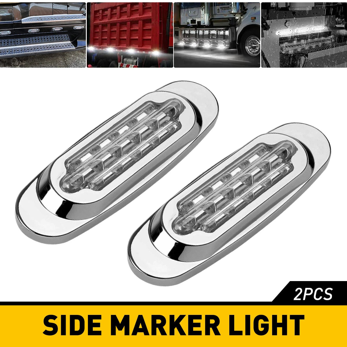 LED Side Marker Clearance Lights for Car Truck Trailer RV (Waterproof)