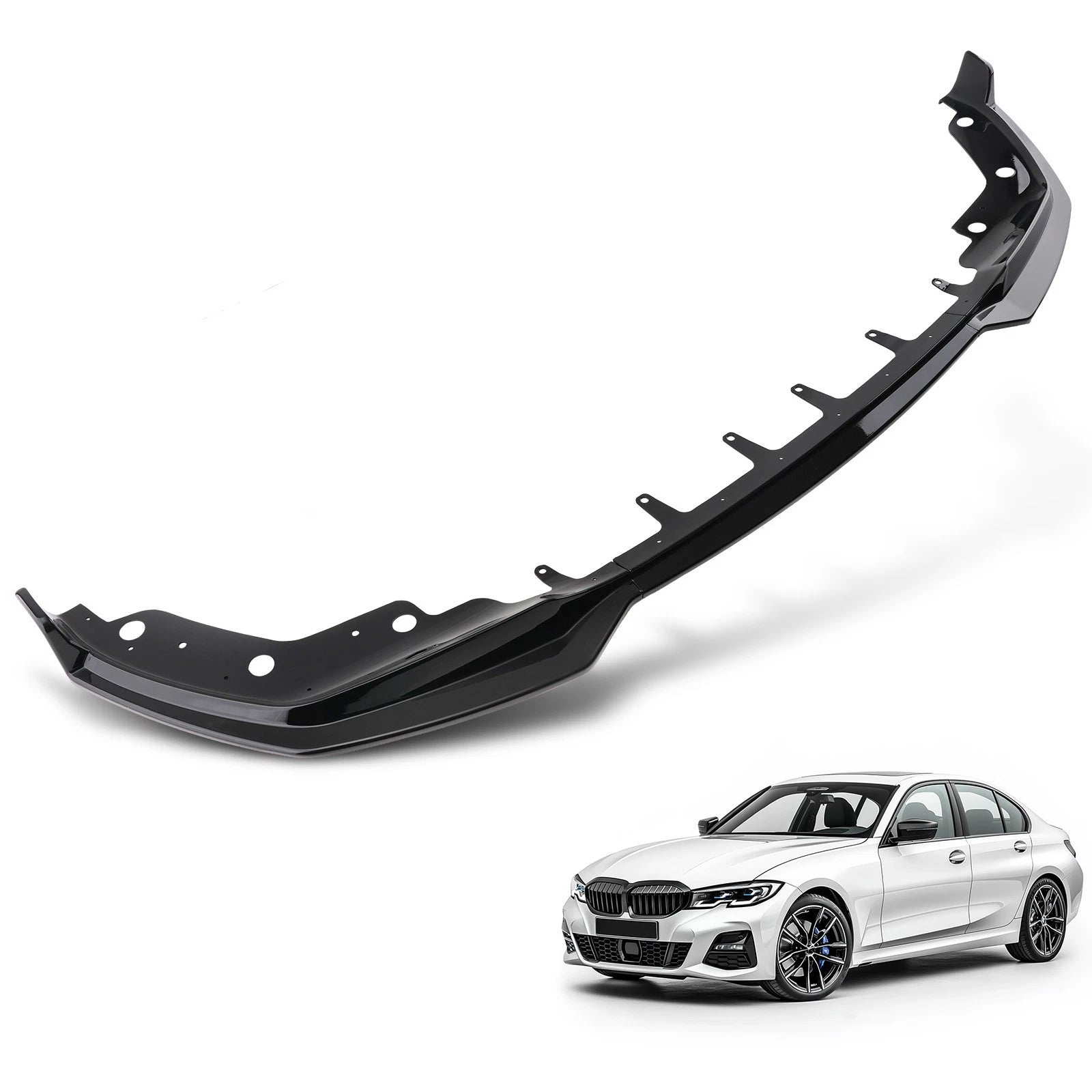 Front Aero Guard Set for BMW G20 330i 330e M340i (2019–2022) Black