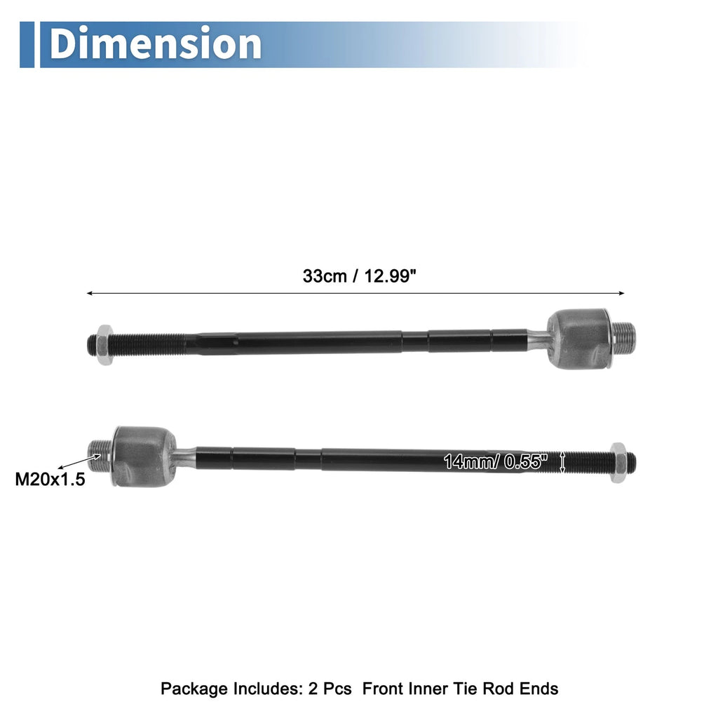 2X Front Inner Tie Rod End Links for Honda CR-V (2007–2008)
