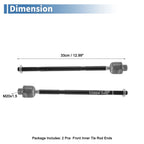 2X Front Inner Tie Rod End Links for Honda CR-V (2007–2008)
