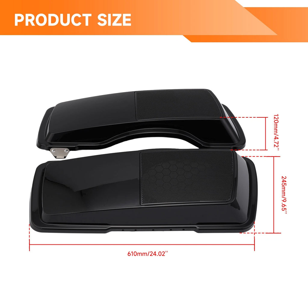 Set of 2 Saddlebag Speaker Lids for Harley Road King Electra Glide (1993–2013)