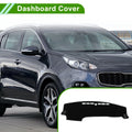 Dashboard Cover for Kia Sonet (2022–2025) Polyester Black Gray 1 Pc