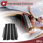 6 Pcs Car Door Pillar Window Trim for Toyota Corolla (2007–2013) Black