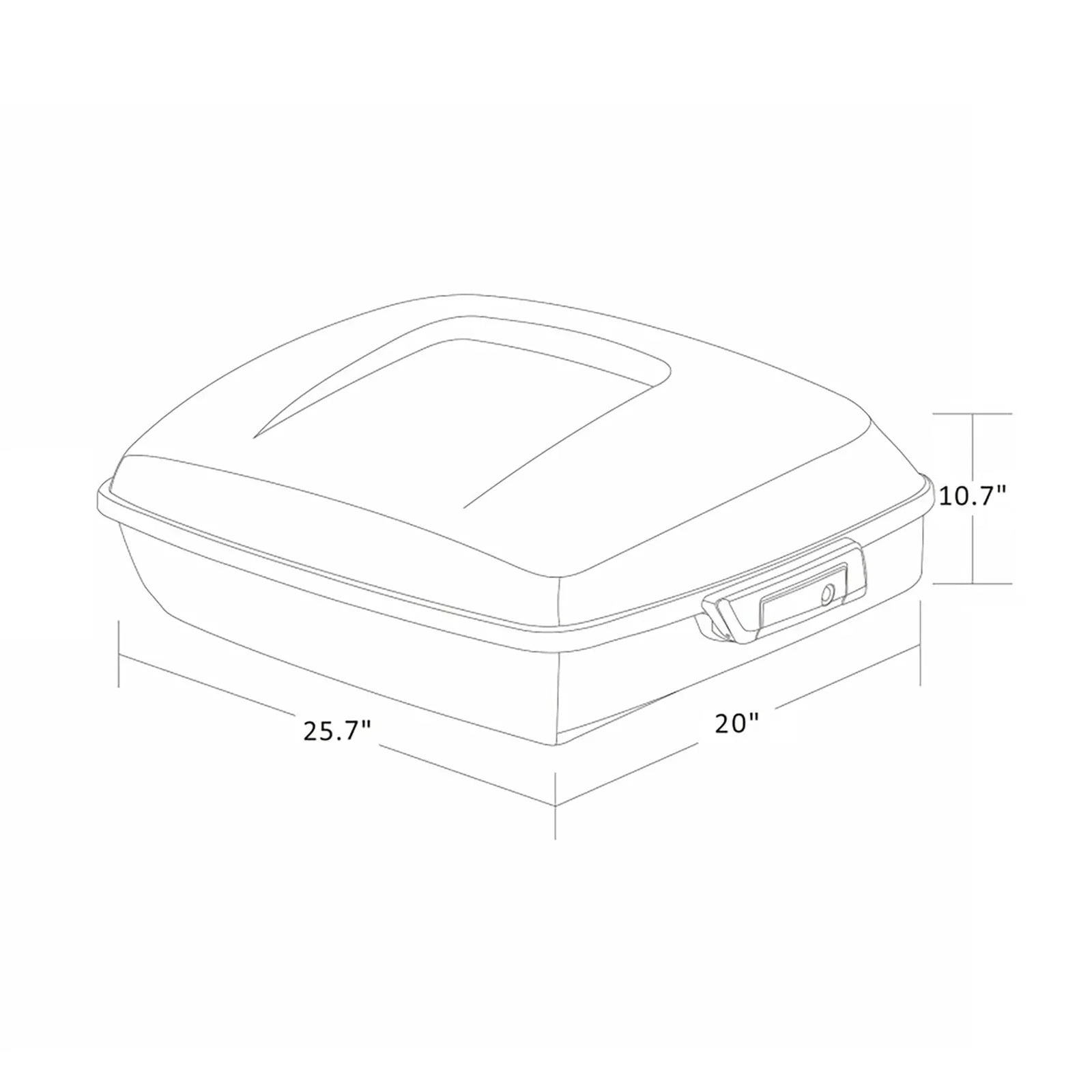 Chrome Solo Mount Trunk Backrest for Harley CVO Road Glide (2014-2025)