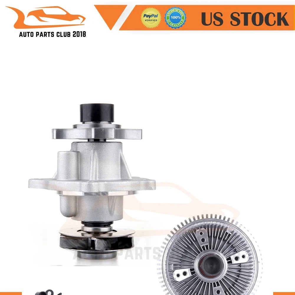 Water Pump & Electric Fan Clutch Set for Chevy GMC Buick SUV (4.2L, 5.3L, 6.0L)