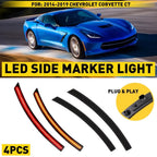 Set of 4 LED Side Marker Lights for Chevrolet Corvette C7 (2014–2019)