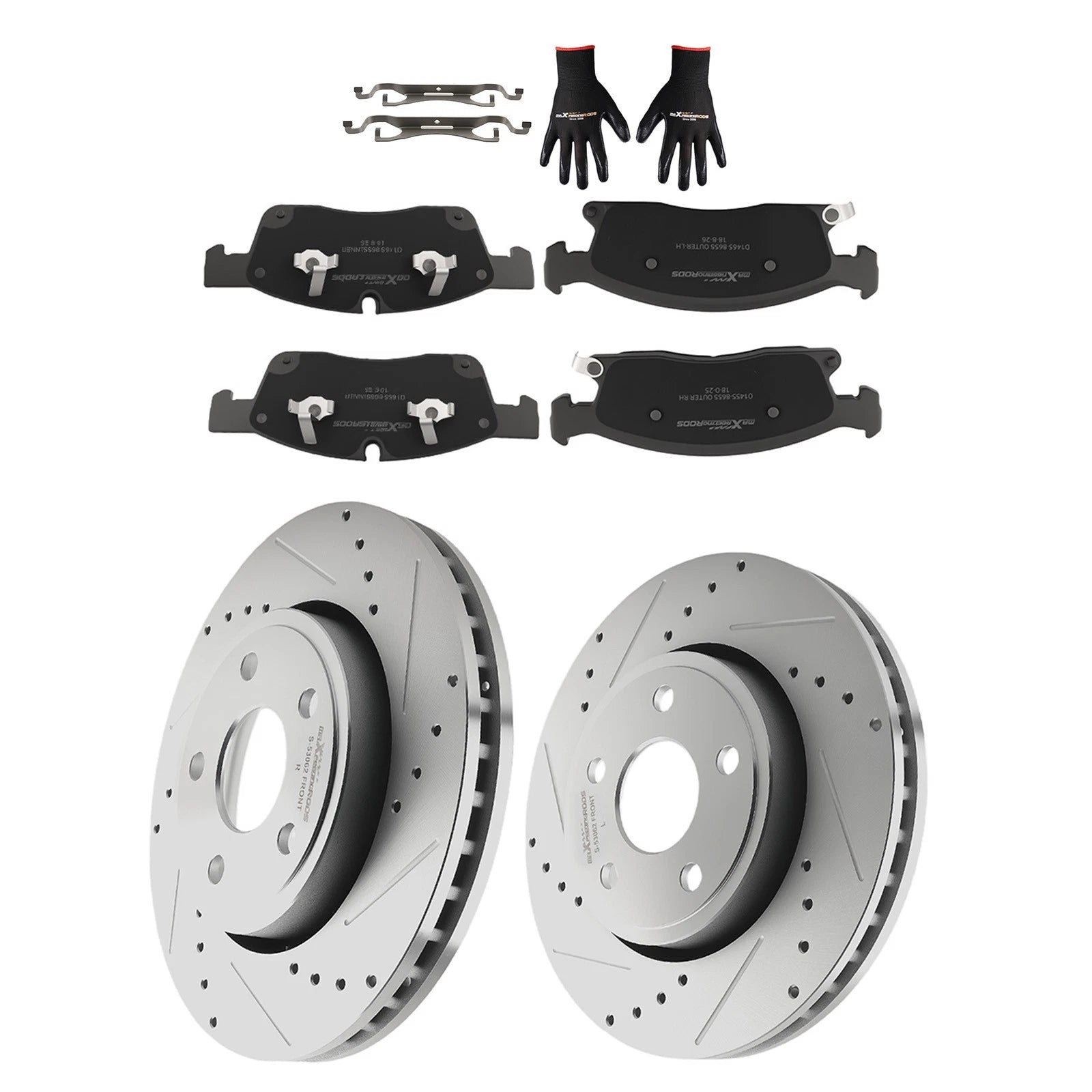 Front Brake Rotors and Pads for Dodge Durango (2011–2020) Jeep Grand Cherokee (2011–2018)