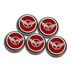 Chrome Cap Covers White Carbon Fiber Inlay for 1997–2004 Chevy Corvette