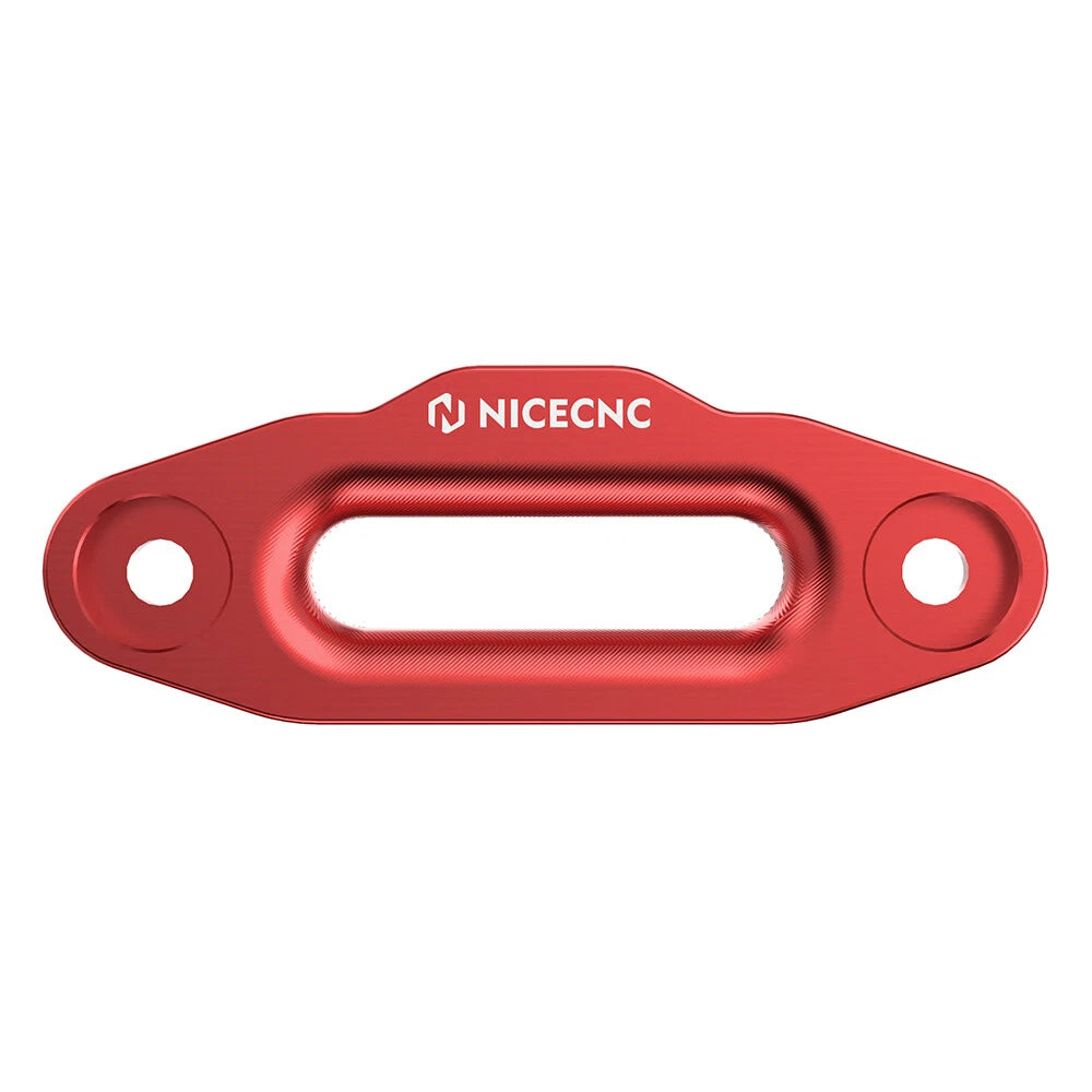 Hawse Fairlead for ATV UTV (Universal) - Synthetic Winch Rope Guide, Red