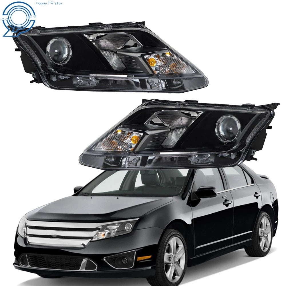 2X Halogen Headlights for Ford Fusion (2010–2012) Chrome