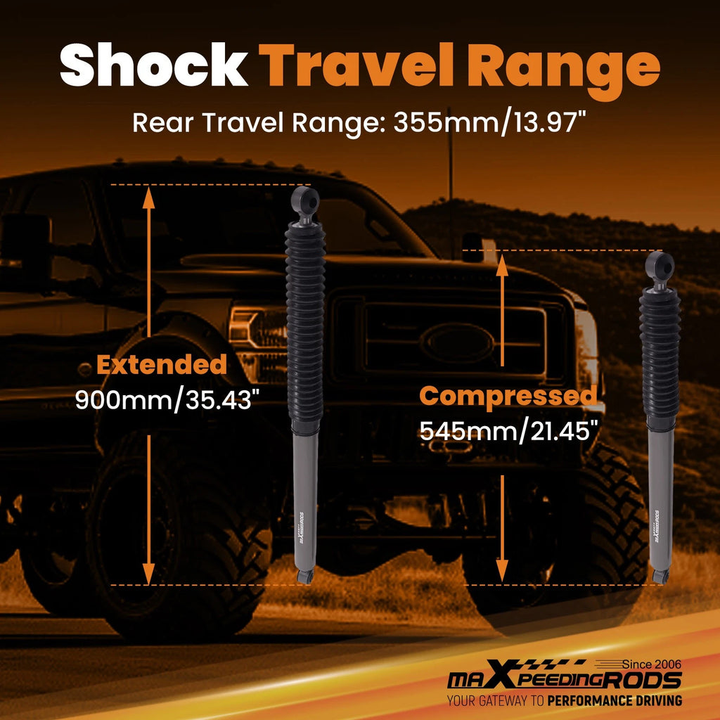 Extended Gas Shocks for Ford F-250 F-350 Super Duty (1999–2016) 5-7.5" Lift Kit