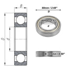 6008ZZ Deep Groove Ball Bearings for Scooter Skateboard Wheel (40x68x15mm)