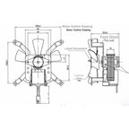 Grill Fan Motor 120V AC 60x16mm for Pellet Grill Replacement