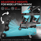 Hydraulic Floor Jack 3000lbs Capacity for Sky Blue Steel (5.3-12in)