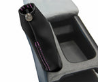 E Brake Boot Cover for Nissan Skyline R32 (1989–1993) Black Pink Stitch