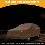 Waterproof Car Cover for BMW X5 (2000–2023) - Orange Cotton, Zipper