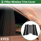 8 Pcs Door Pillar Window Trim for BMW X3 (2018 - 2024) Black