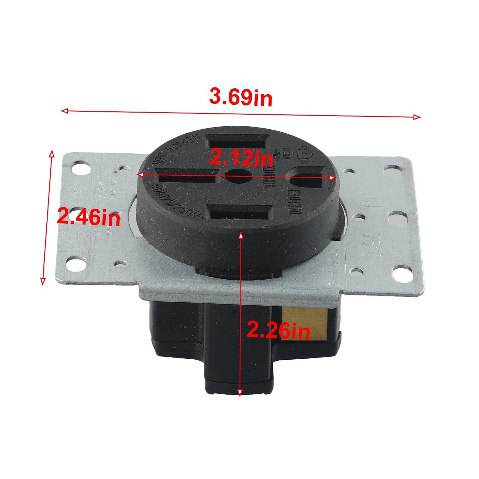Flush Mount Receptacle 50A 125/250V for Commercial/Industrial Use