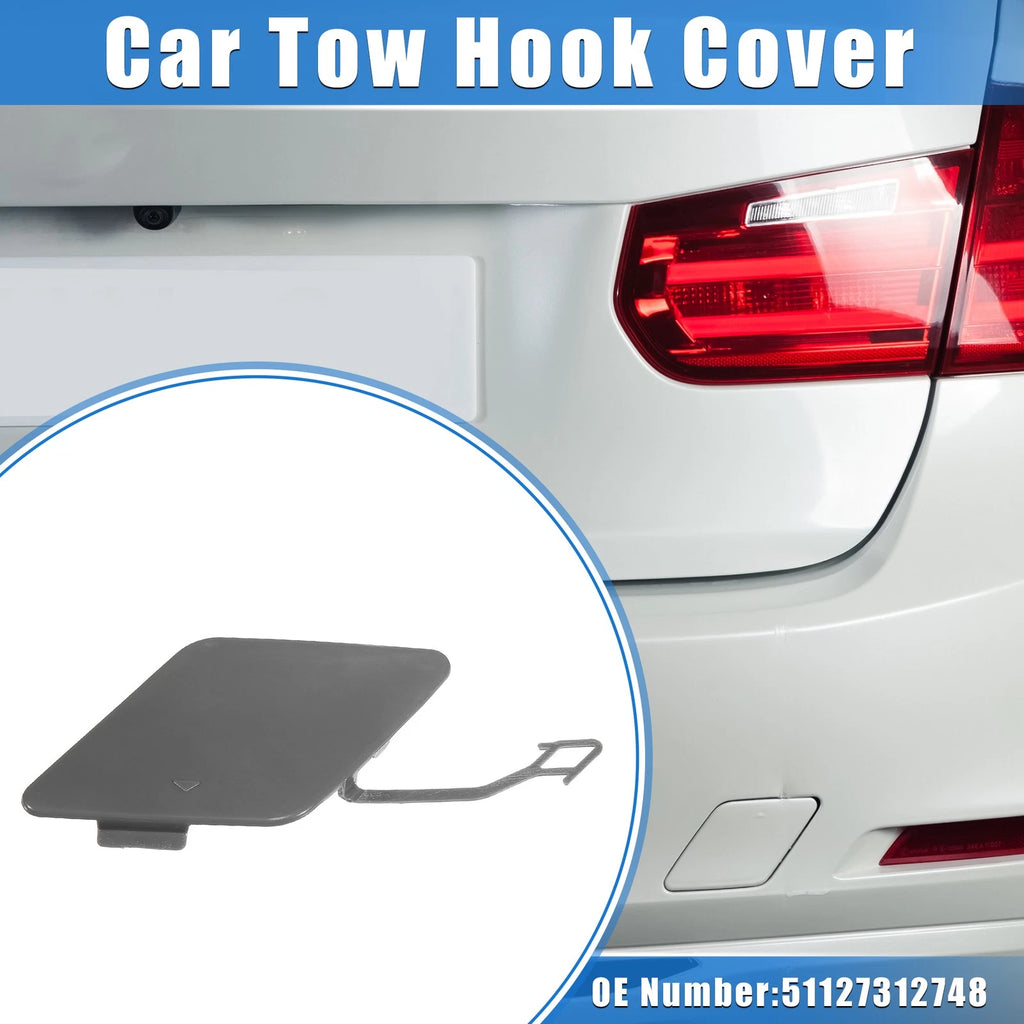 Tow Hook Eye Hole Cover Cap for BMW 3 F30 (2012–2015) Gray