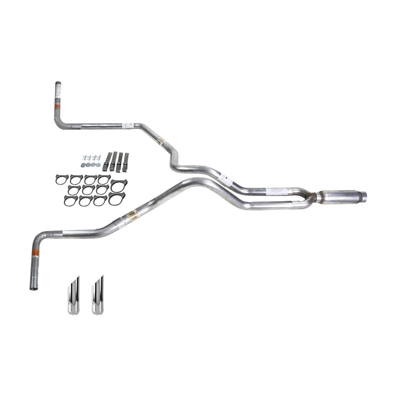 Dual Exhaust System for F150 (1987-1994) - Glass Pack Muffler, Side Exit