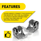 Set of 2 Front Lower Door Hinges for Chevy GMC Sierra 1500 (2007–2013)