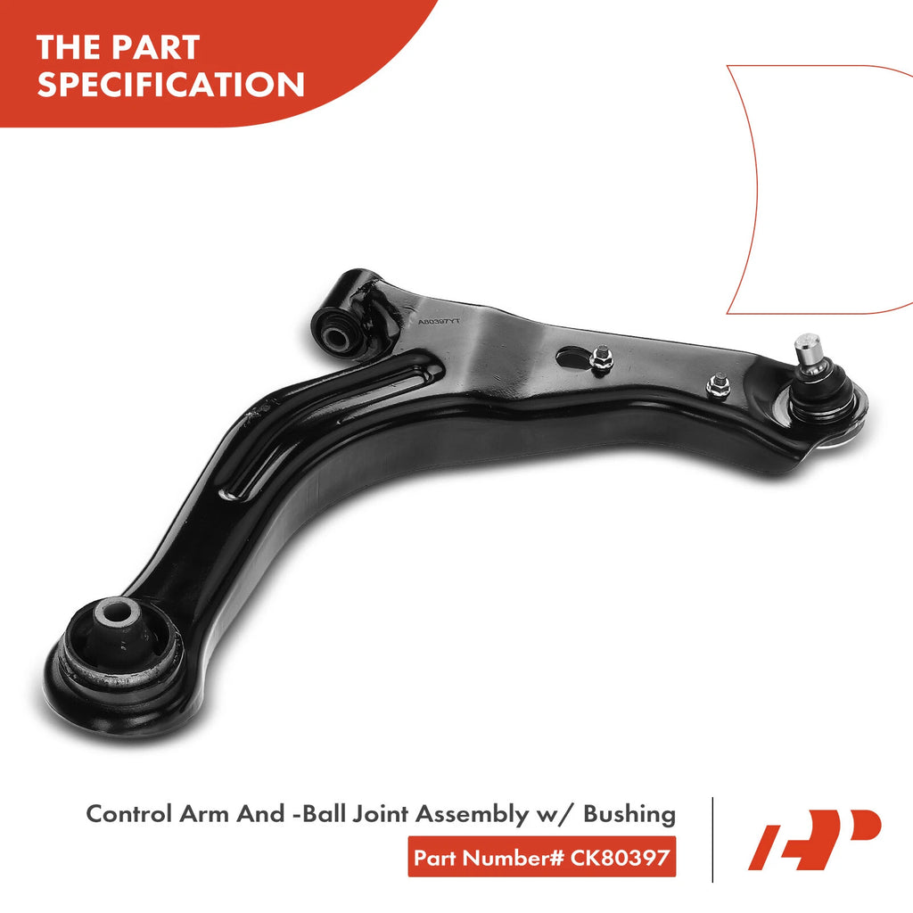 6X Front Control Arm with Ball Joint Tie Rod End for Ford Escape (2001-2004)
