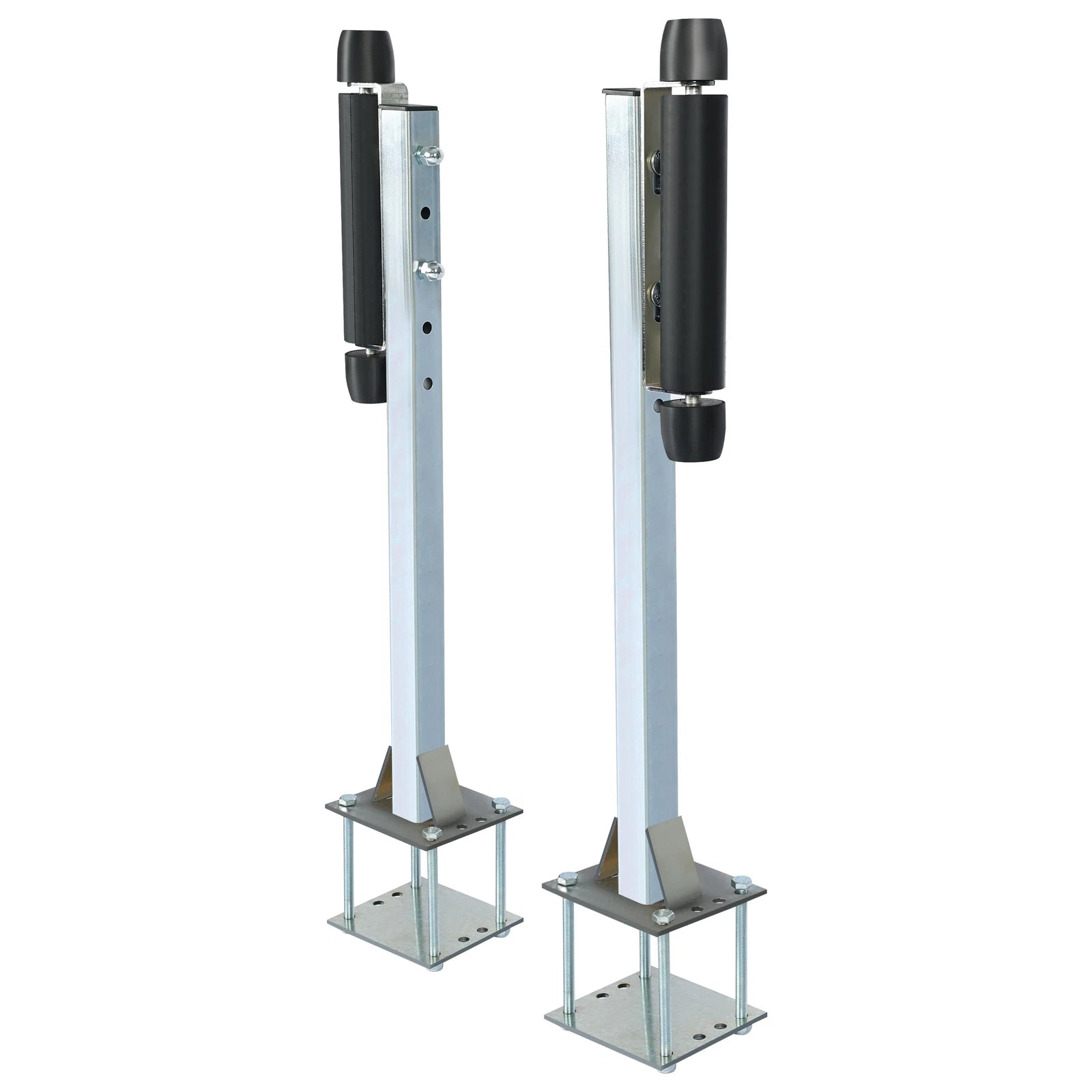 Pair Zinc-Plated Steel Roller Guide-On for Boat Trailer (Sailboat)