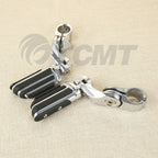 1-1/4" Short Angled Mount Highway Engine Guard Footpegs for Harley Touring