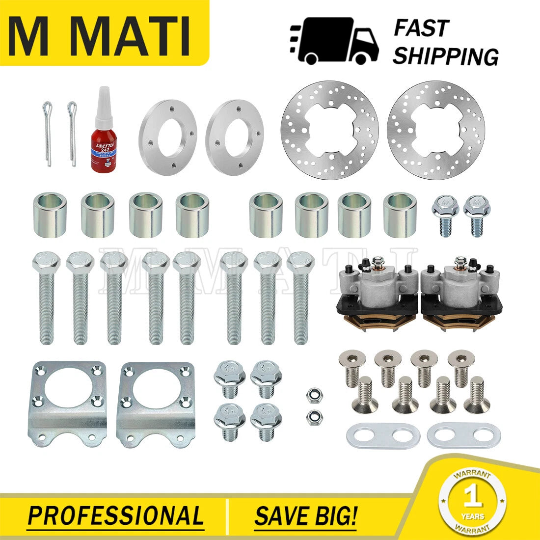 Front Disc Brake Conversion Kit for Honda Foreman 400 450 500 (2000–2006)