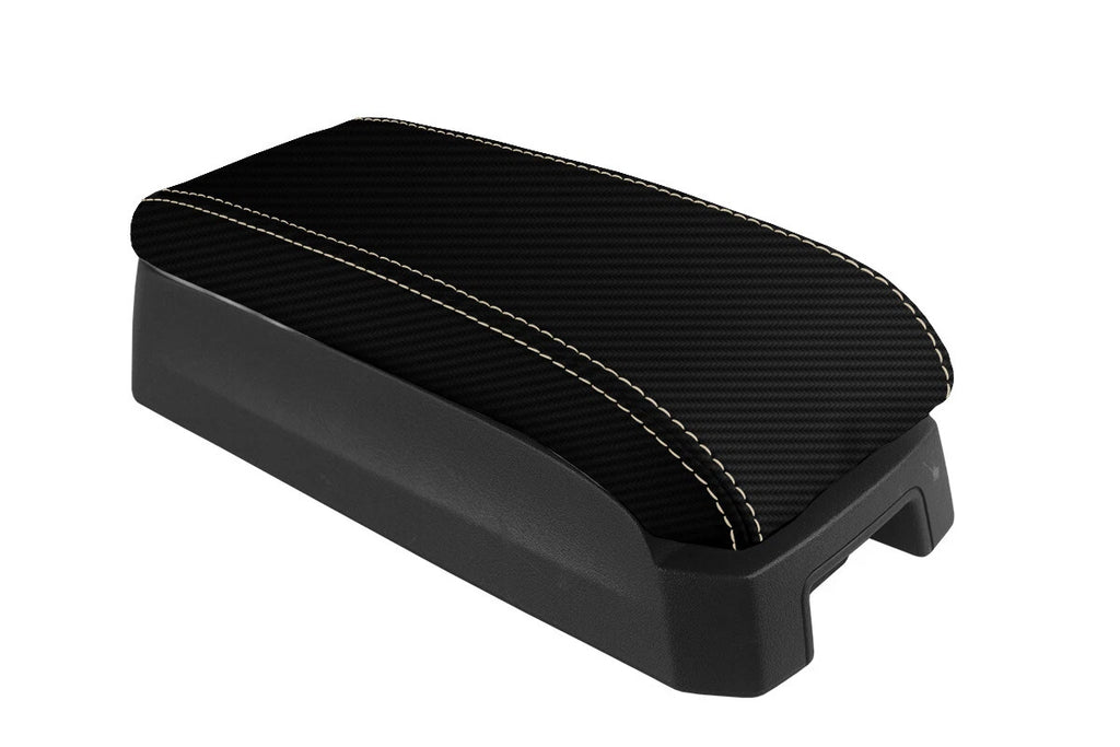 Console Lid Armrest Cover for Jeep Patriot (2009–2017) Carbon Fiber