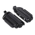 Black Pilot Male Mount Foot Pegs for Harley Touring Softail Dyna