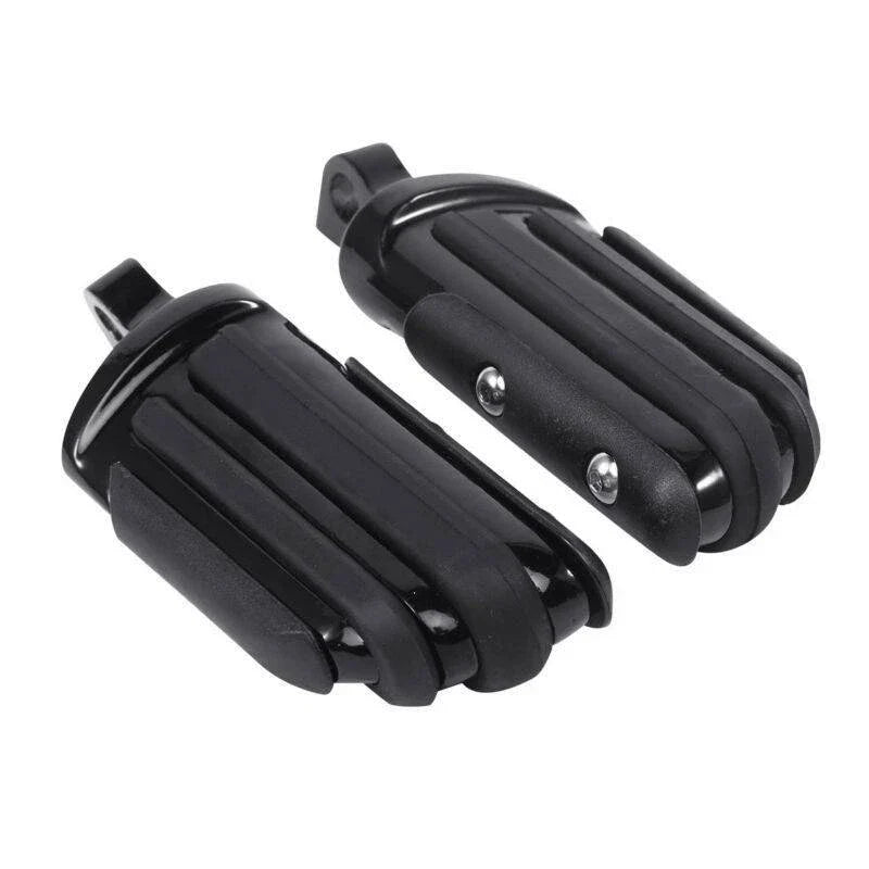 Black Pilot Male Mount Foot Pegs for Harley Touring Softail Dyna